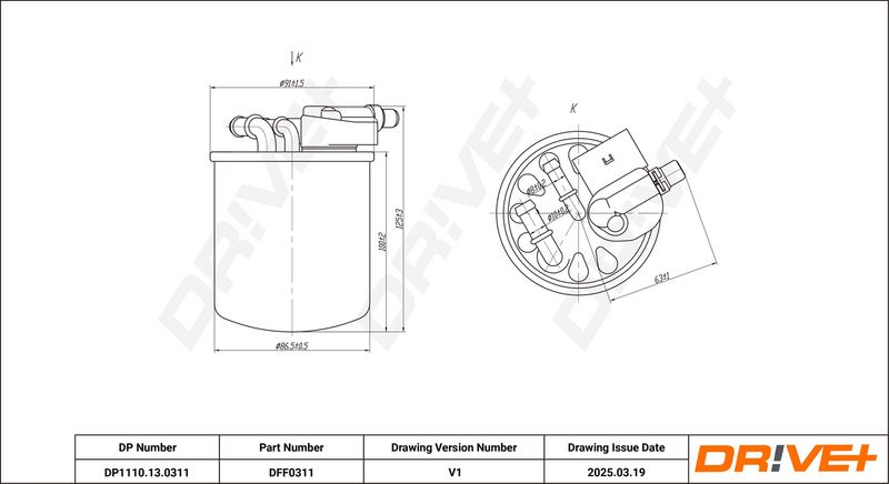 Filtru combustibil DP1110.13.0311 Dr!ve+