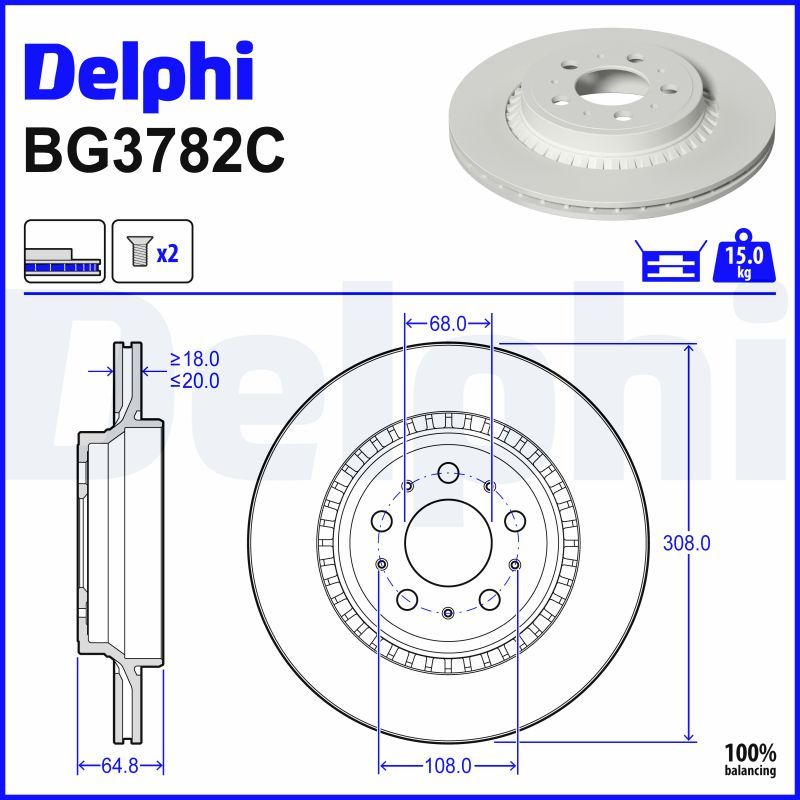 спирачен диск DELPHI