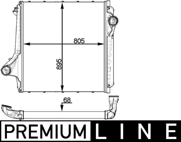 Product Image - Intercooler, inlaatluchtkoeler - CI374000P - MAHLE