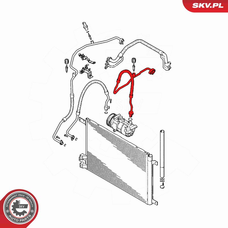 ESEN SKV 54SKV731 High/Low-pressure Line, air conditioning