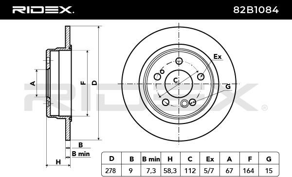 спирачен диск RIDEX