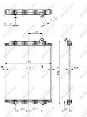 NRF 529563 Radiator, engine cooling