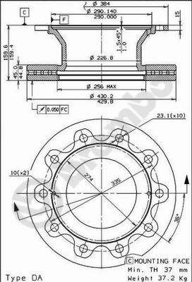 Disc frana 09.8472.10 BREMBO
