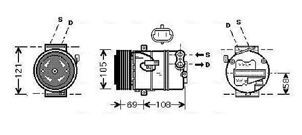AVA QUALITY COOLING kompresszor, klíma OLAK438