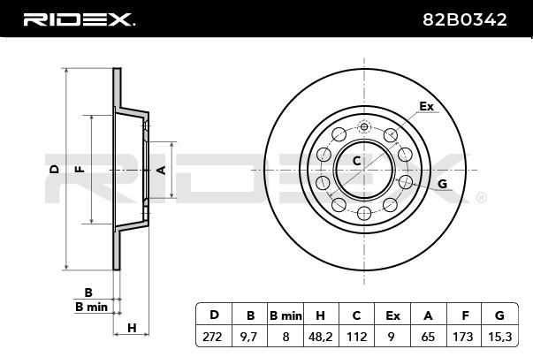 спирачен диск RIDEX