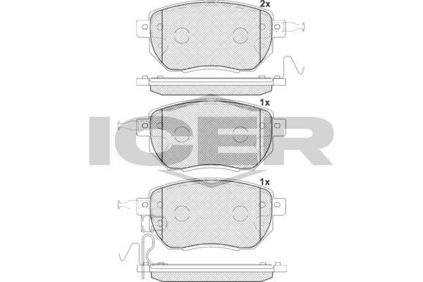ANDEL 181696 - Brake Pad Set, disc brake