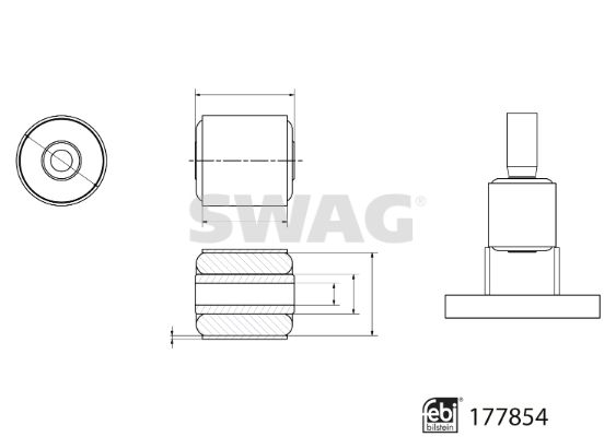 SWAG 33 10 4336 Mounting, wheel bearing housing