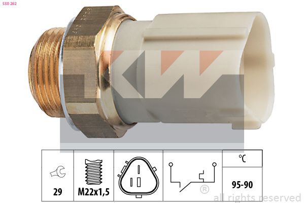 KW hőkapcsoló, hűtőventilátor 550 262