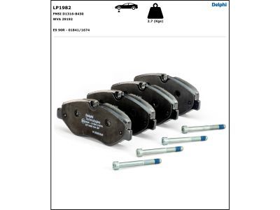 DELPHI LP1982 Brake Pad Set, disc brake