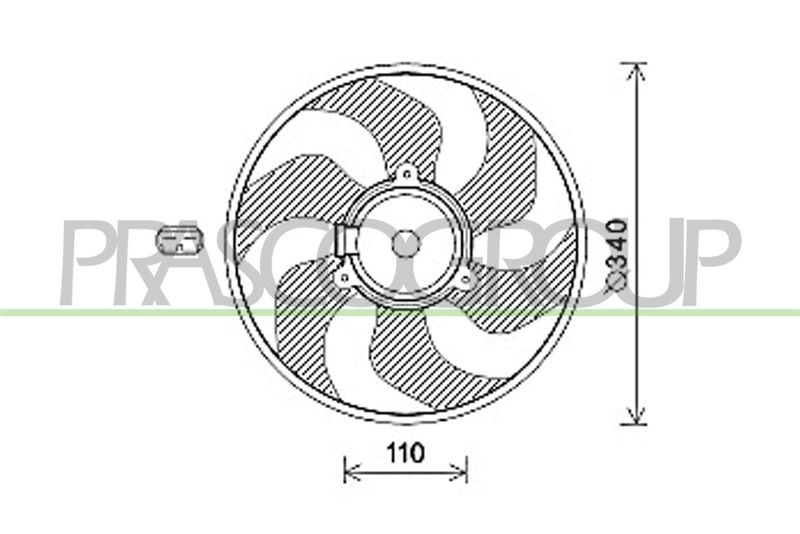 PRASCO ventilátor, motorhűtés DS011F002