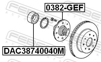 FEBEST DAC38740040M Wheel Bearing