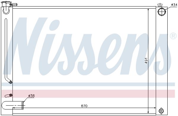 Радиатор охлаждения LEXUS RXII 330 (выр-во Nissens)