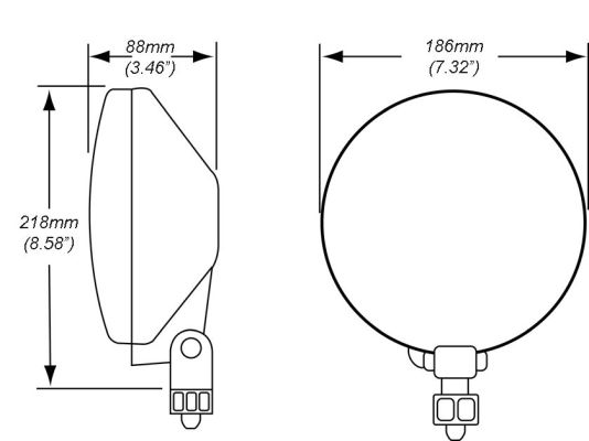 HELLA 1F7010032-801 High Beam Headlight