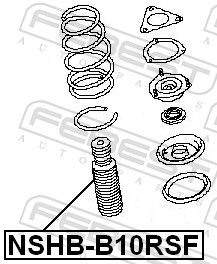 FEBEST NSHB-B10RSF Protective Cap/Bellow, shock absorber