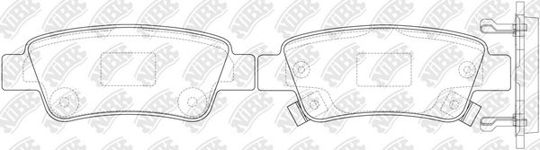 Комплект гальмівних накладок, дискове гальмо, Nibk PN8809
