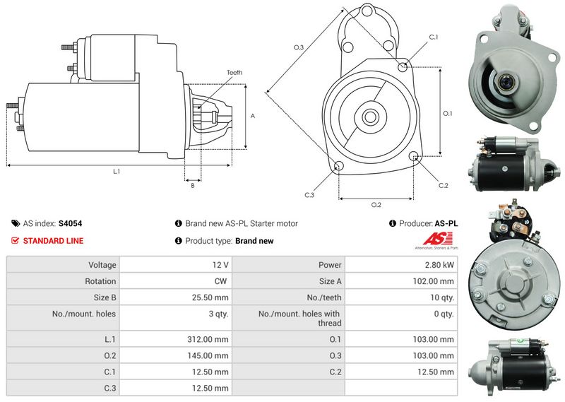 AS-PL S4054 Starter