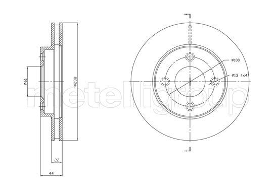 Disc frana 800-1808C CIFAM