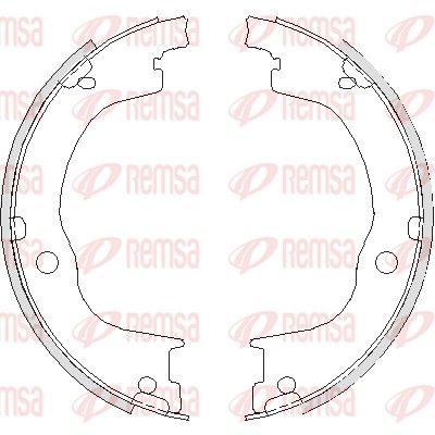Комплект гальмівних колодок, стоянкове гальмо, Remsa 4749.00