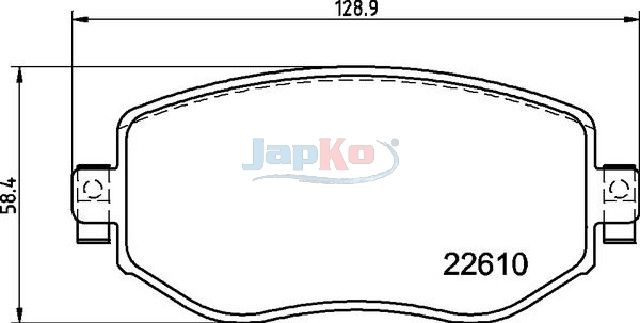 Piduriklotsi komplekt, ketaspidur, JAPKO 500722