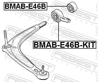 Опора, важіль підвіски, Febest BMABE46BKIT