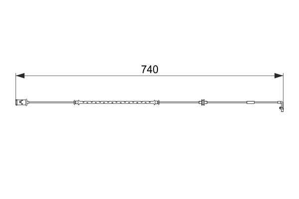 BOSCH figyelmezető kontaktus, fékbetétkopás 1 987 474 587