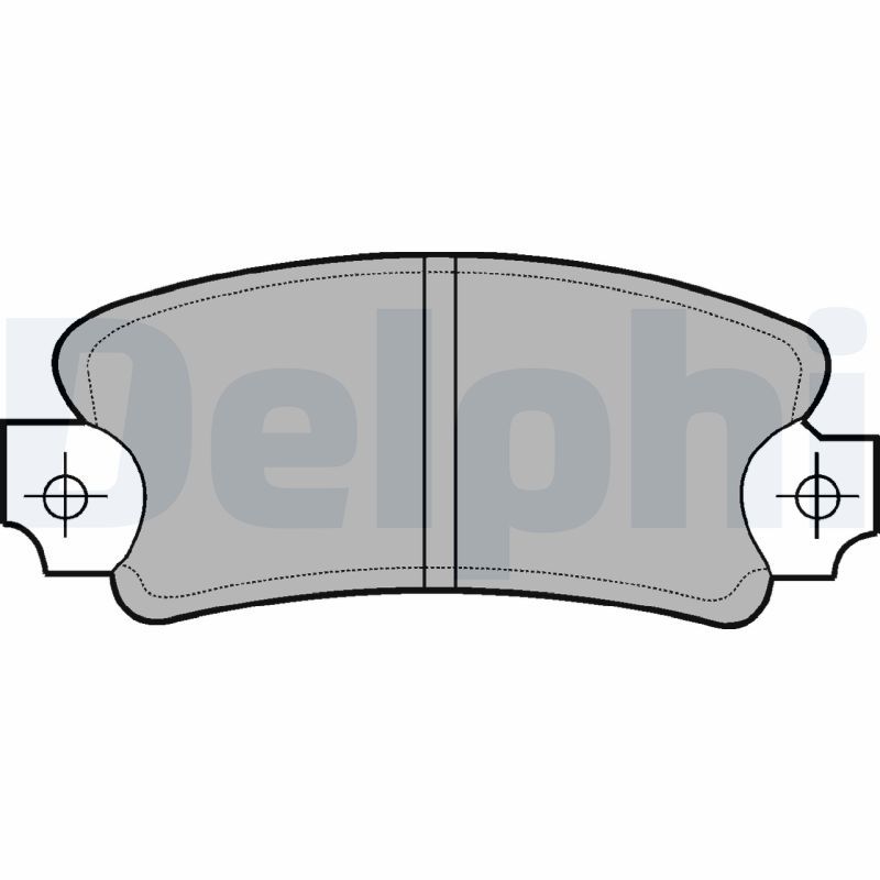 Комплект гальмівних накладок, дискове гальмо, Delphi LP146