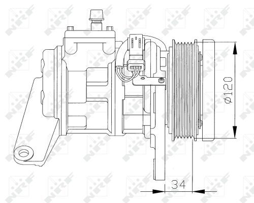 NRF 32092 Compressor, air conditioning