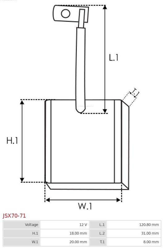 Вугільна щітка, стартер, Auto Starter JSX70-71