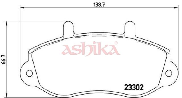 ASHIKA 50-00-0408 Brake Pad Set, disc brake
