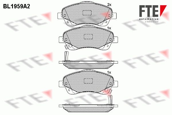 FTE fékbetétkészlet, tárcsafék 9010545