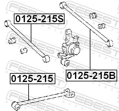 FEBEST 0125-215S Control/Trailing Arm, wheel suspension
