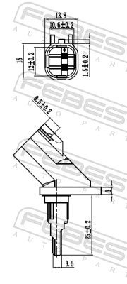 FEBEST 21606-001 Sensor, wheel speed