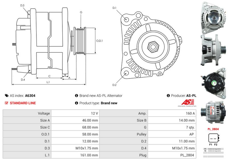 AS-PL A6304 Alternator