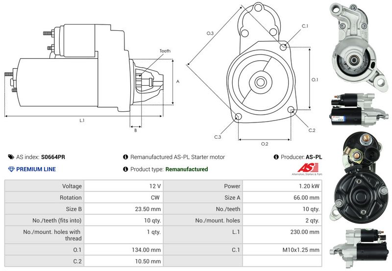 AS-PL S0664PR Starter