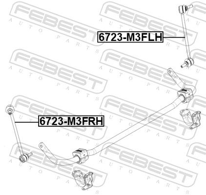 FEBEST 6723-M3FRH Link/Coupling Rod, stabiliser bar