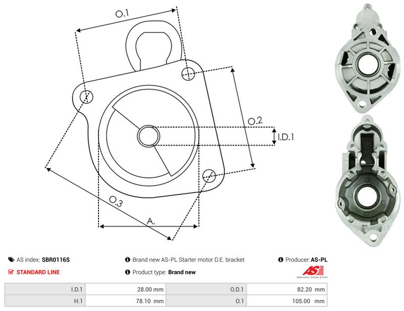 AS-PL SBR0116S Starter Lid, carburettor