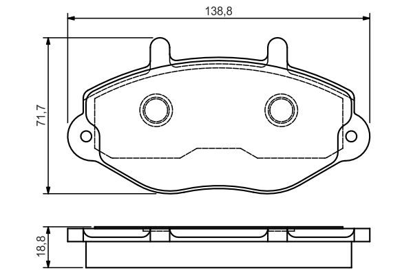 BOSCH гальмівні колодки передній FORD Transit диск 15&quot; 94-00