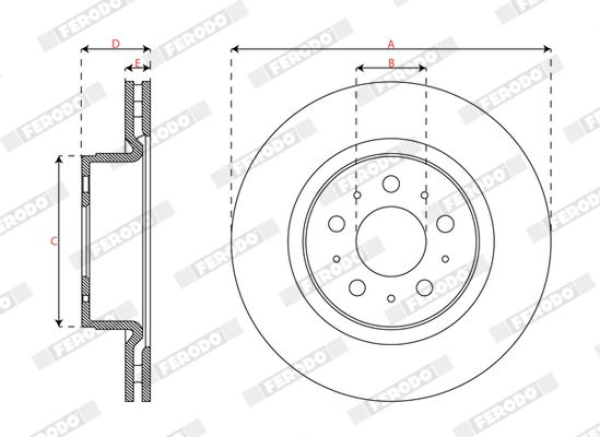 FERODO DDF3015C Brake Disc
