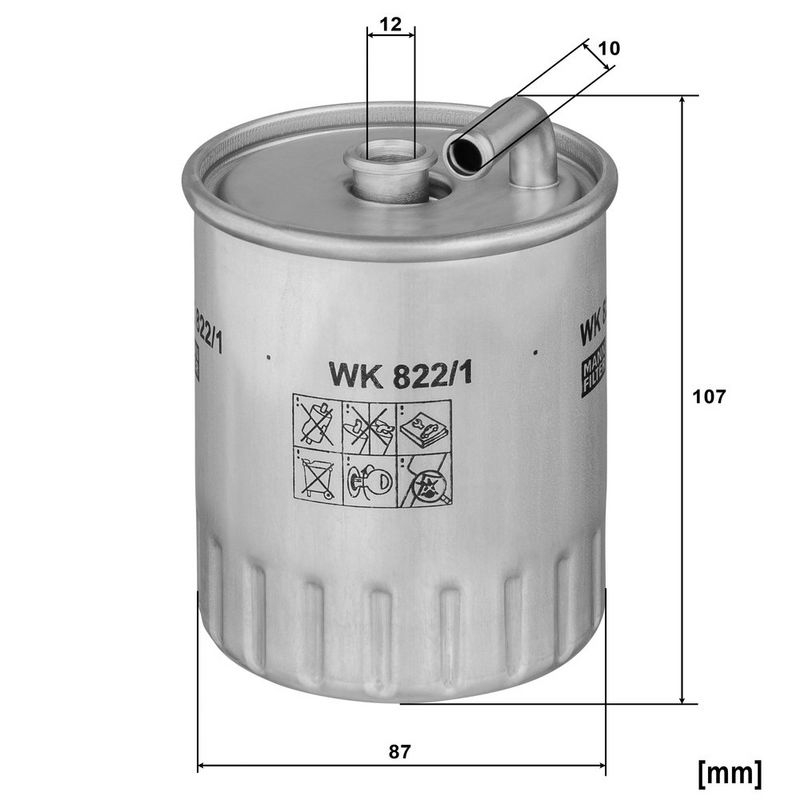Kütusefilter, MANN-FILTER WK 822, 1