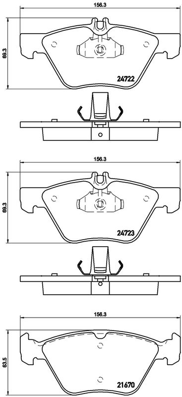 BREMBO P50075 Brake Pad Set, disc brake