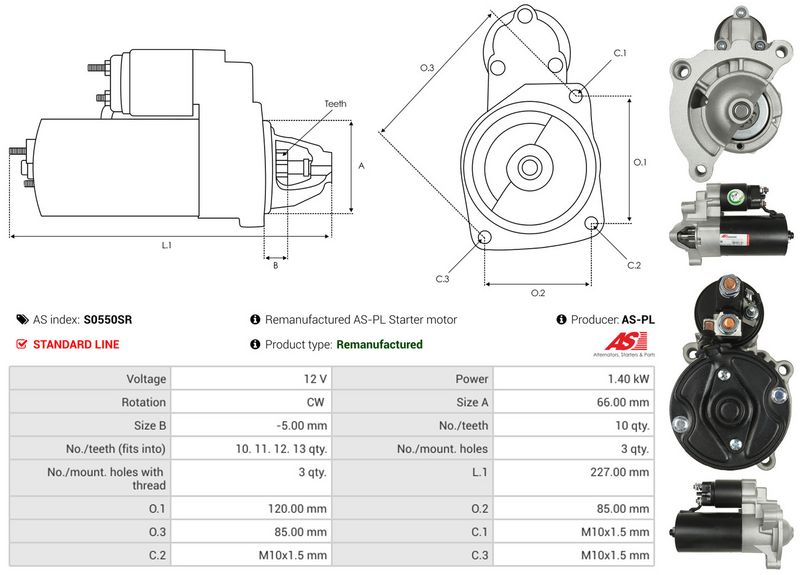 AS-PL S0550SR Starter