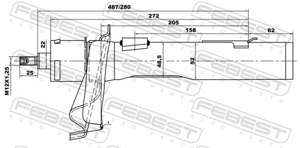 FEBEST 21665158FL Shock Absorber