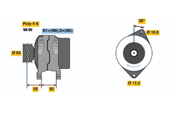 BOSCH Dynamo / Alternator 0 124 225 016