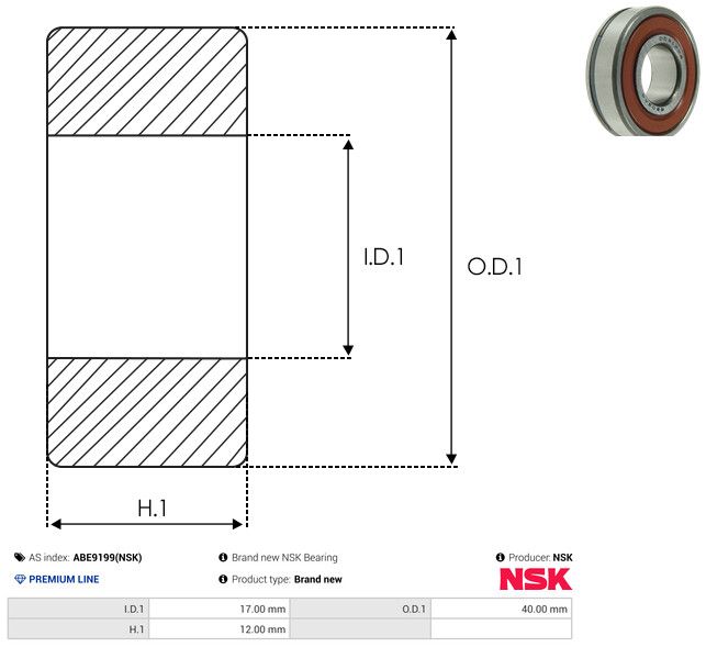 AS-PL ABE9199(NSK) Bearing