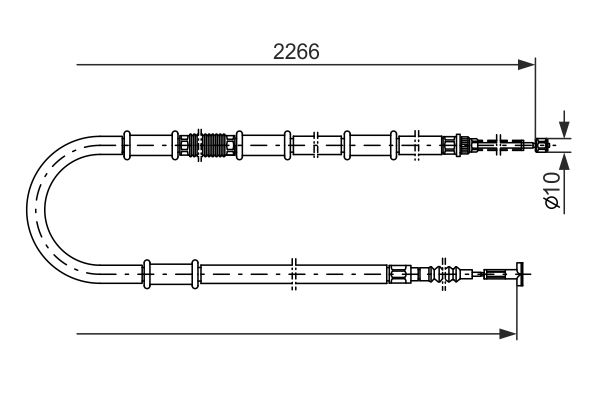 BOSCH Trekkabel, parkeerrem 1 987 477 559