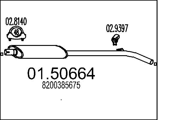 Проміжний глушник, Mts 01.50664