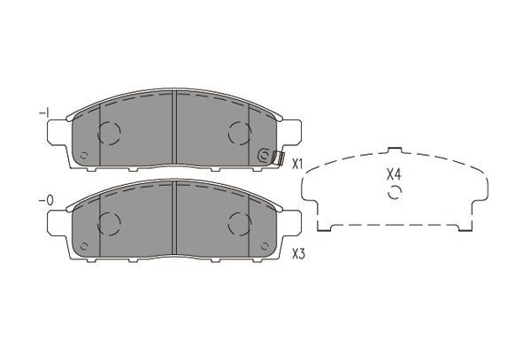 Kavo Parts Комплект тормозных колодок, дисковый тормоз