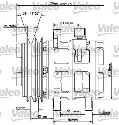 VALEO Compressor, airconditioning 815817