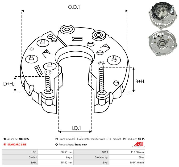 Kaitsekate, generaator, AS-PL ARC1027