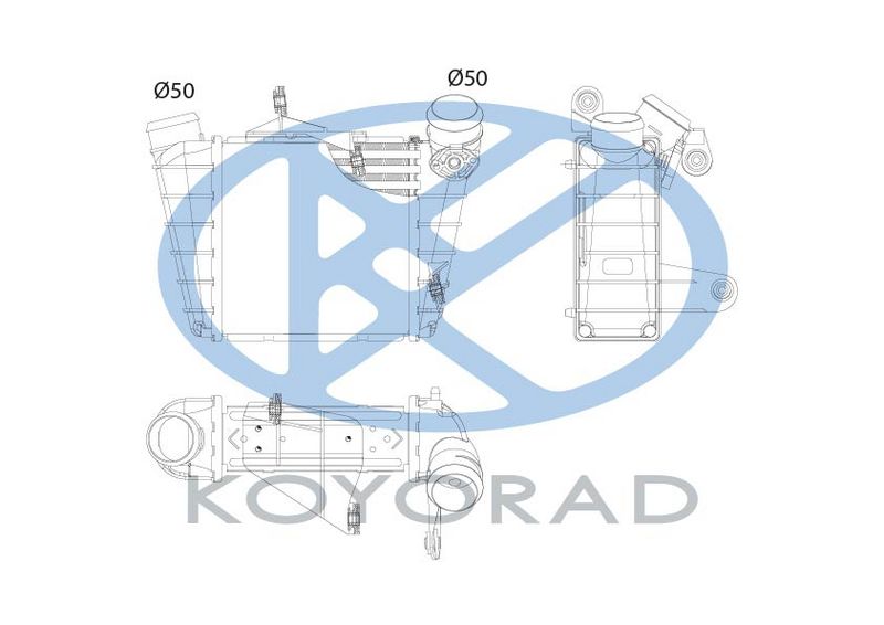 Intercooler, compresor KOYORAD IA450215 - Imagine 1